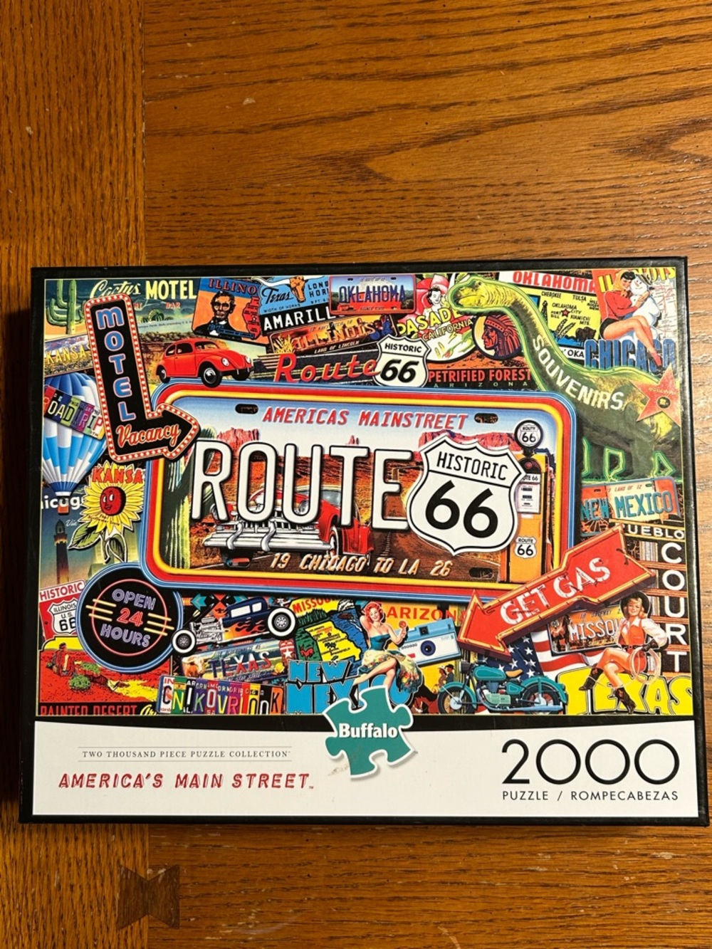 Buffalo David Bitton Route 66 Puzzle - Red, Yellow, Blue, Black